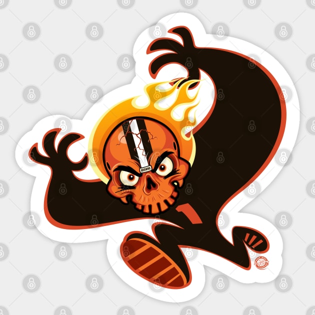 Go Browns SkullyDawg Shadow Runner Sticker by Goin Ape Studios